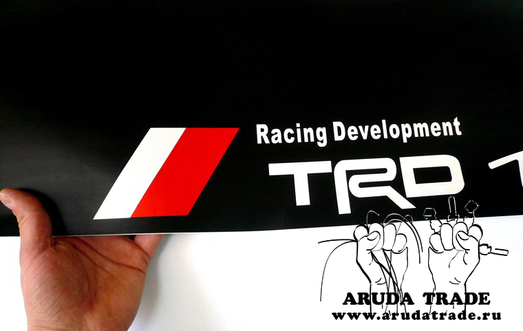 Наклейка на стекло TRD Racing Development (черная основа)