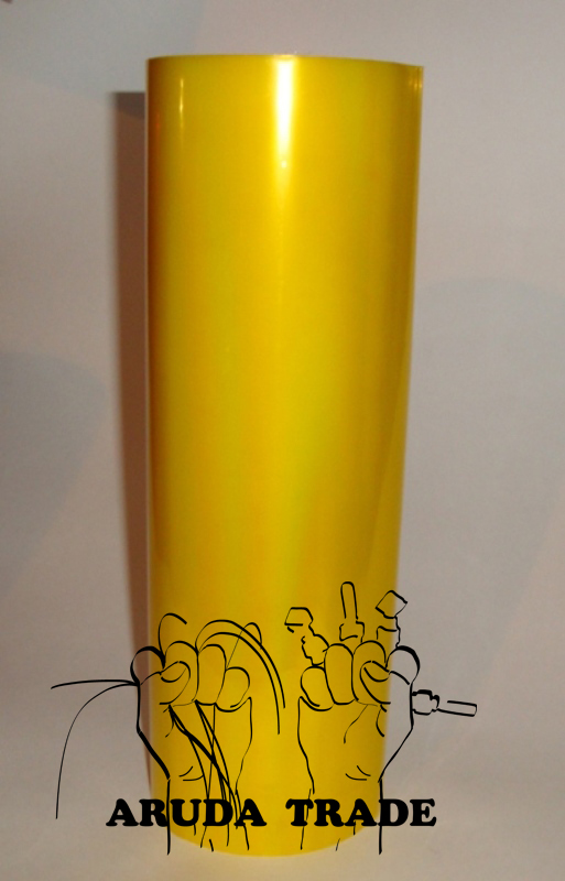 3-х слойная Антигравийная пленка на фары, желтая
