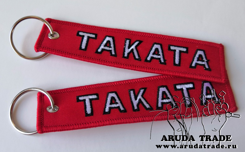 Брелок Takata (вышивка) красный
