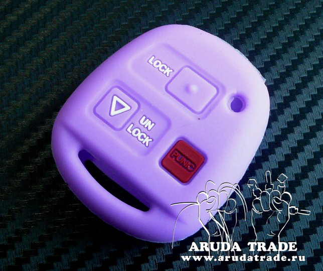 Силиконовый чехол на чип ключ LEXUS / TOYOTA (фиолетовый)