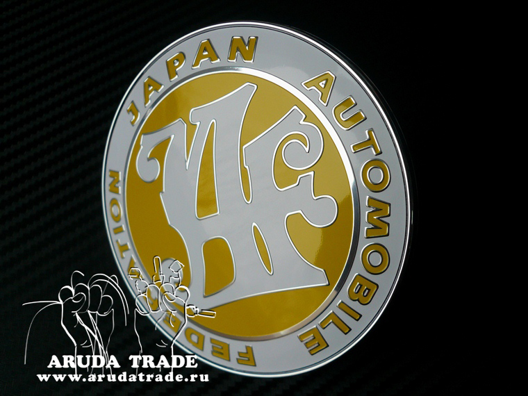Эмблема на решетку JAF Japan Automobile Federation (Желтая)