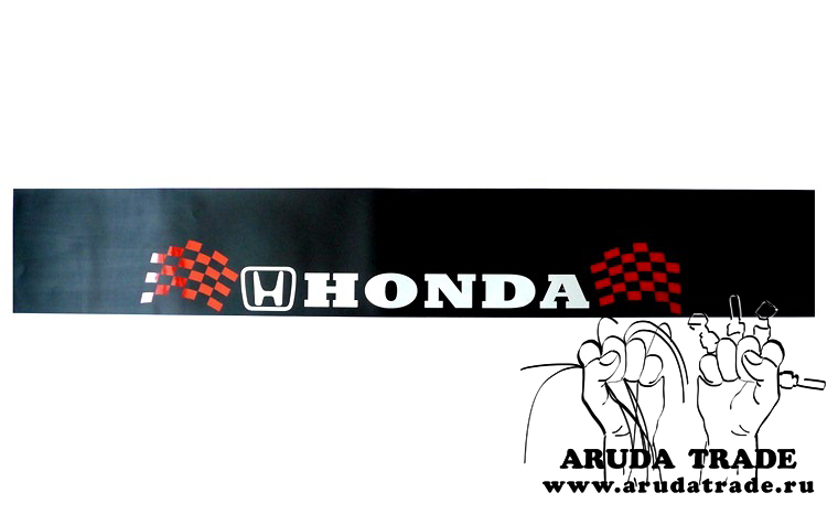 Наклейка на стекло Honda (черная основа)