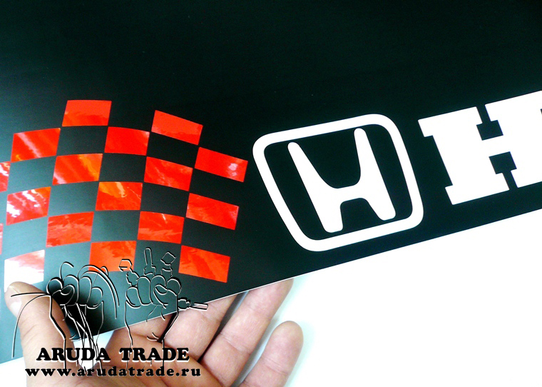 Наклейка на стекло Honda (черная основа)