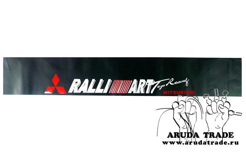 Наклейка на стекло Ralliart Top Racing (черная основа)