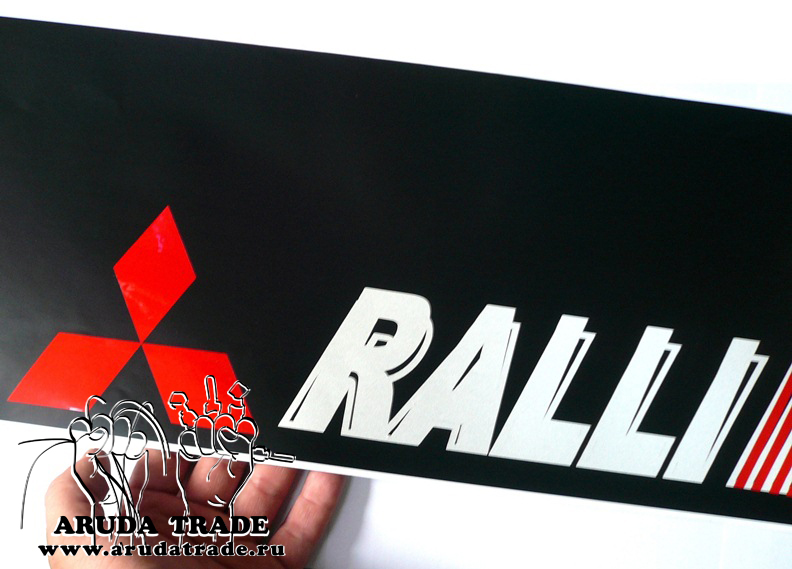 Наклейка на стекло Ralliart Top Racing (черная основа)