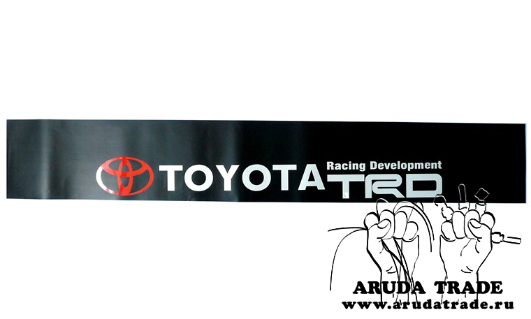 Наклейка на стекло Toyota TRD (черная основа)