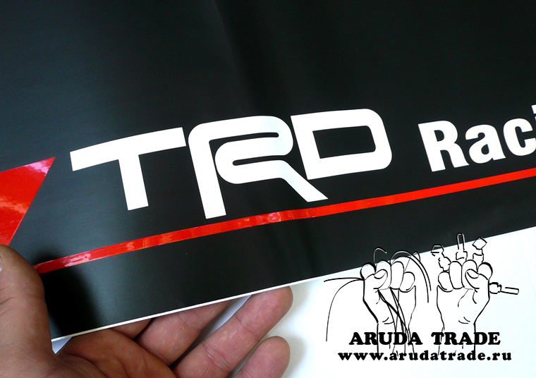 Наклейка на стекло Racing Development TRD (черная основа)