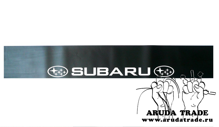 Наклейка на стекло Субару (черная основа)