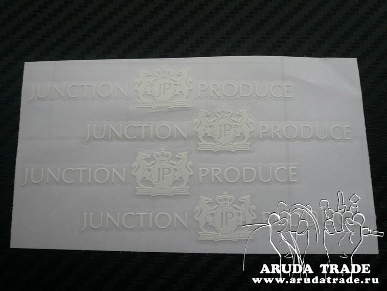 Наклейки Junction Produce белые 4шт (лазерное нанесение)