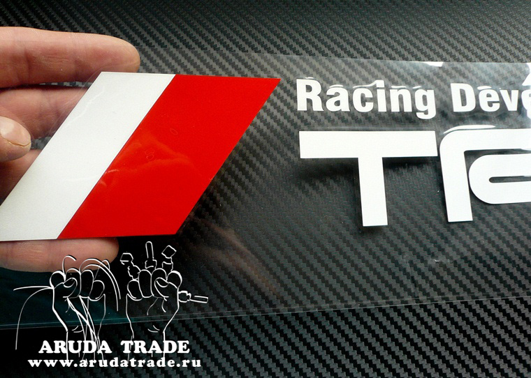 Оракал на стекло Racing Development TRD красно-белый №2 (96х6,5см)