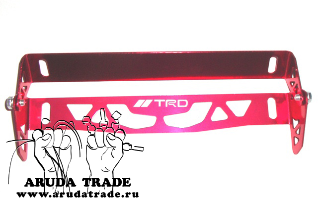 TRD Рамка под номер с регулируемым углом наклона (красная)