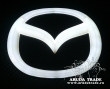 Эмблема Mazda хром - 4D плазма (светлая) 12,5 х 9,7см