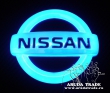 Эмблема Nissan хром - 4D плазма (синяя) 10,6 х 9см