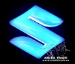 Эмблема Suzuki хром - 4D плазма (синяя) 7,8 х 7,8см