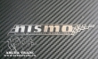 Металлическая наклейка Nismo (черно-серая)