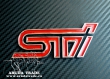 Эмблема STI на кузов составная