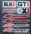 Наклейки Sport, RSI, GTI, RS, GXI