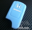 Силиконовый чехол на смарт ключ HONDA 3 кнопки, вырез (Голубой)