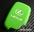 Силиконовый чехол на смарт ключ LEXUS 4 кнопки (Зеленый)