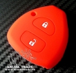 Силиконовый чехол на смарт ключ TOYOTA 2 кнопки (красный)