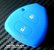 Силиконовый чехол на смарт ключ TOYOTA 2 кнопки (синий)