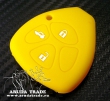 Силиконовый чехол на смарт ключ TOYOTA 3 кнопки (желтый)