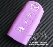 Силиконовый чехол на смарт ключ MAZDA 3 кнопки (фиолетовый)