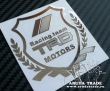 Металлизированный логотип TRD Motors Racing Team (хром)