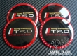 Заглушки, накладки на литье Toyota Racing Development TRD (красные)