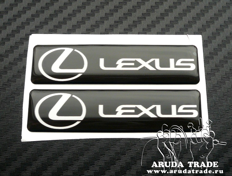 Шильдики Lexus (черные) - 2шт