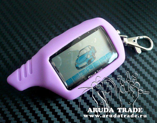 Силиконовый чехол на брелок Starline B6/В9/A91/Moto V7 (фиолетовый)