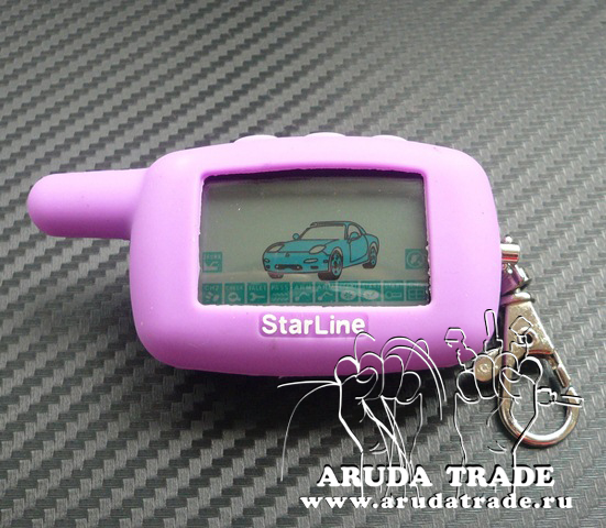 Силиконовый чехол на брелок Starline A9/ A8/ A6/ A4/ 24V (Фиолетовый)