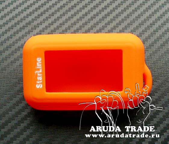 Силиконовый чехол на брелок Starline E60/E61/E65/E90/E91/E95 (Оранжевый)