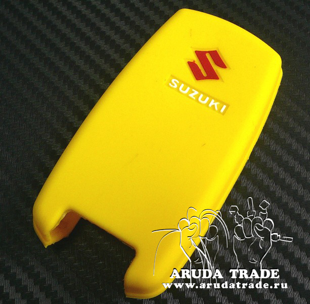Силиконовый чехол на смарт ключ SUZUKI 2 кнопки (желтый)