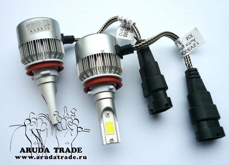 Светодиодные LED лампы, цоколь H11/6000k 36w/3800lm