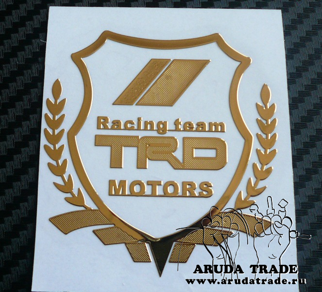 Металлизированный логотип TRD Motors Racing Team (золотой)