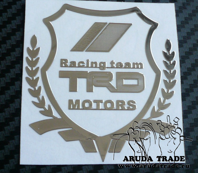 Металлизированный логотип TRD Motors Racing Team (хром)